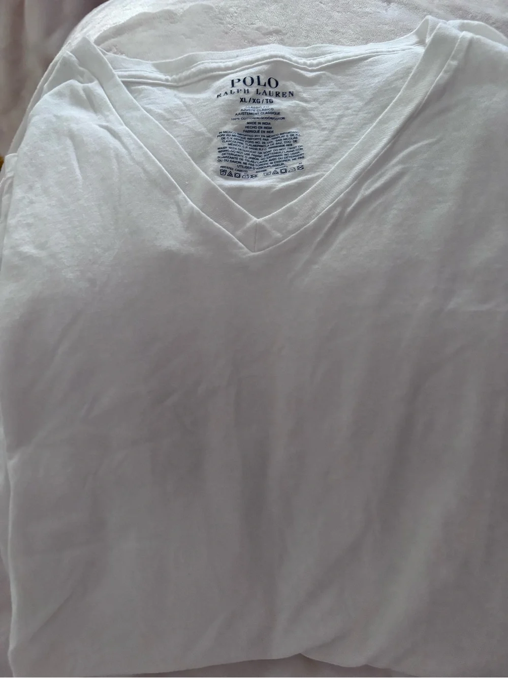 Polo by Ralph Lauren White T-shirt with embroidered polo on hem